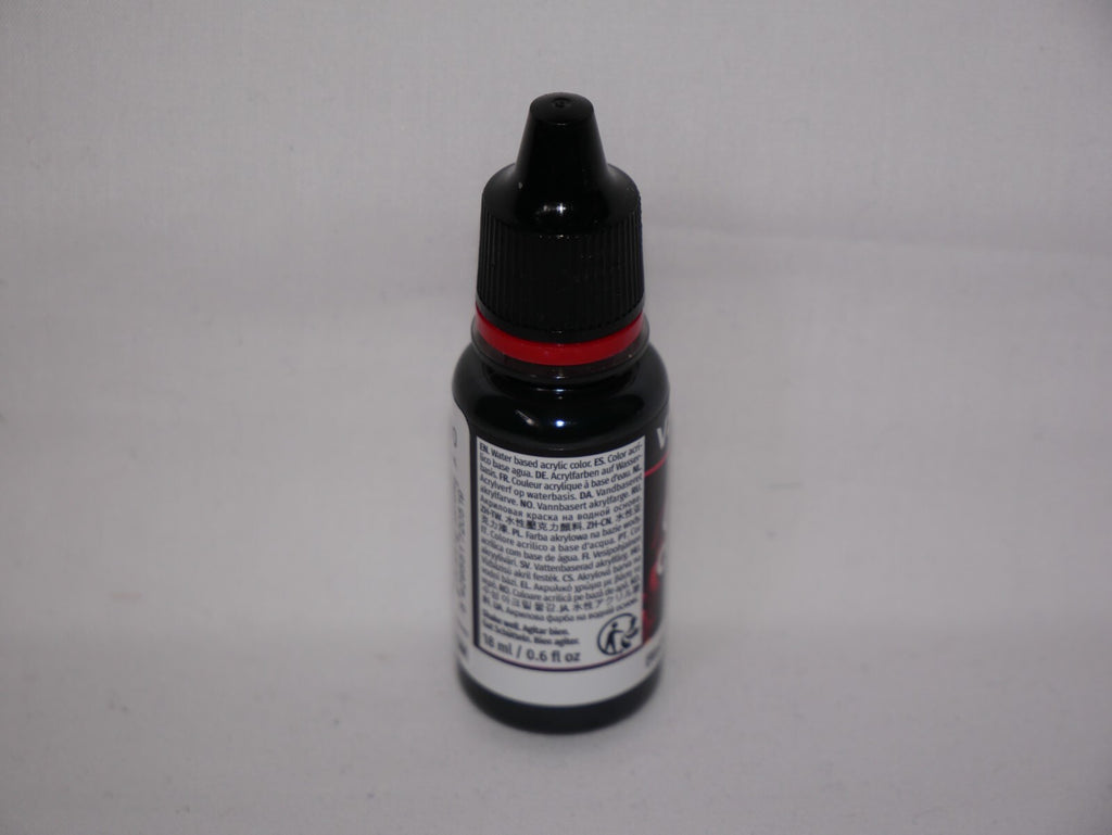Vallejo Game Color Acrylic Range Black 18ml/0.6 fl oz Dropper Bottle - 72.051