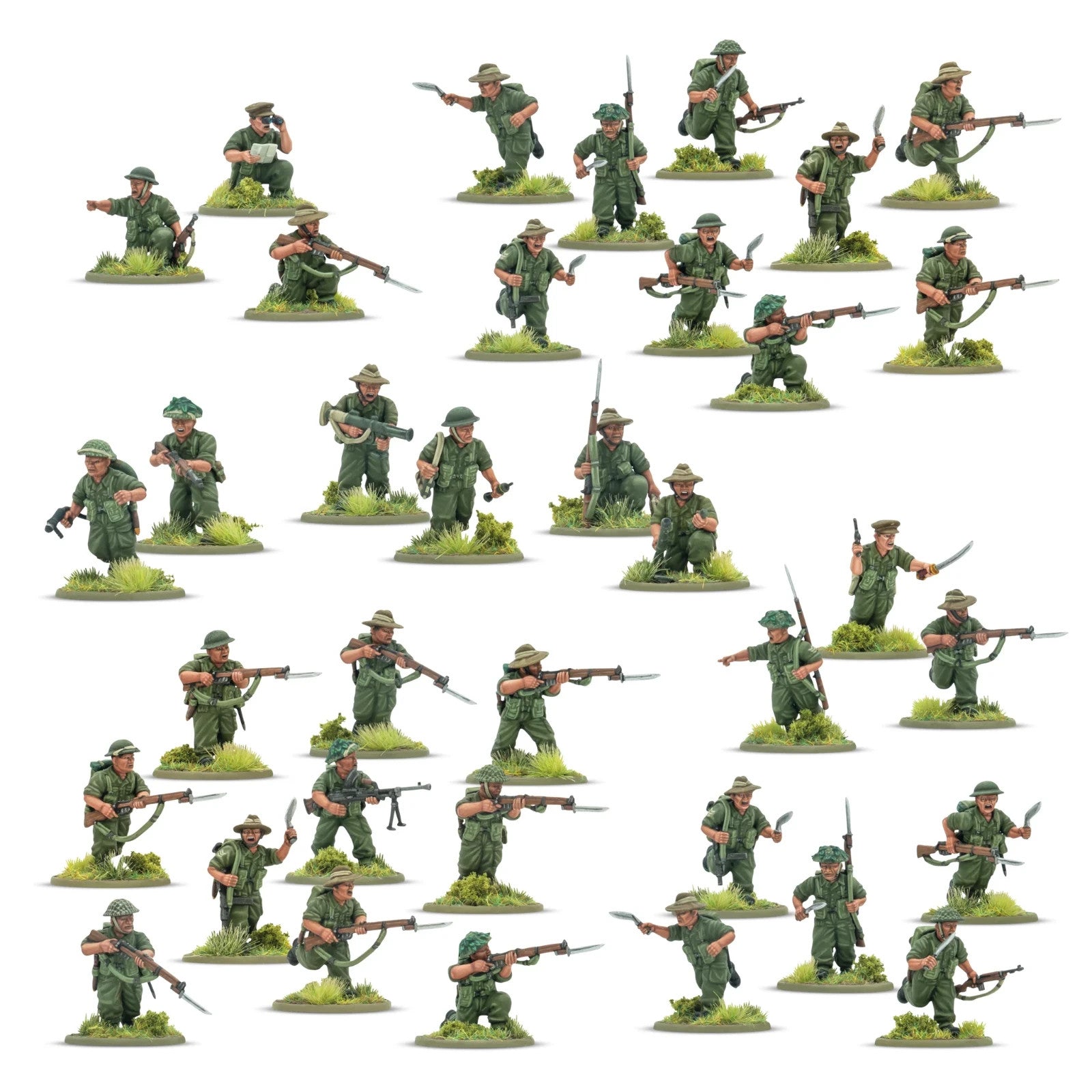 Warlord Games Bolt Action 1:56 WWII British Gurkha Infantry Platoon - 402011214