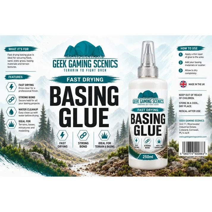 Geek Gaming Scenics Fast Drying Model Basing Glue 250ml Bottle - GGS-BASINGGLUE250