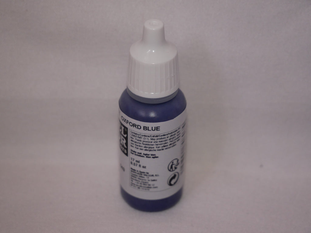 Vallejo Model Color Oxford Blue Acrylic 17ml/0.57 fl oz Dropper Bottle - 70.807