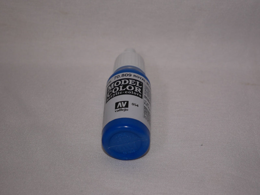 Vallejo Model Color Royal Blue Acrylic 17ml/0.57 fl oz Dropper Bottle - 70.809