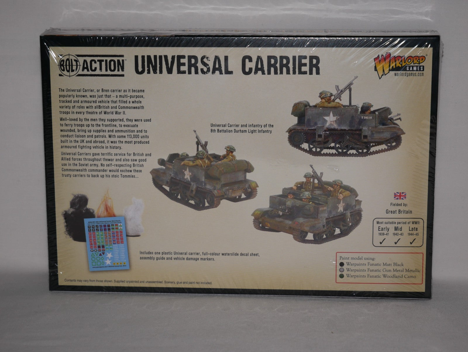 Warlord Games Bolt Action 1:56 Scale WWII British Universal Carrier - 402011008