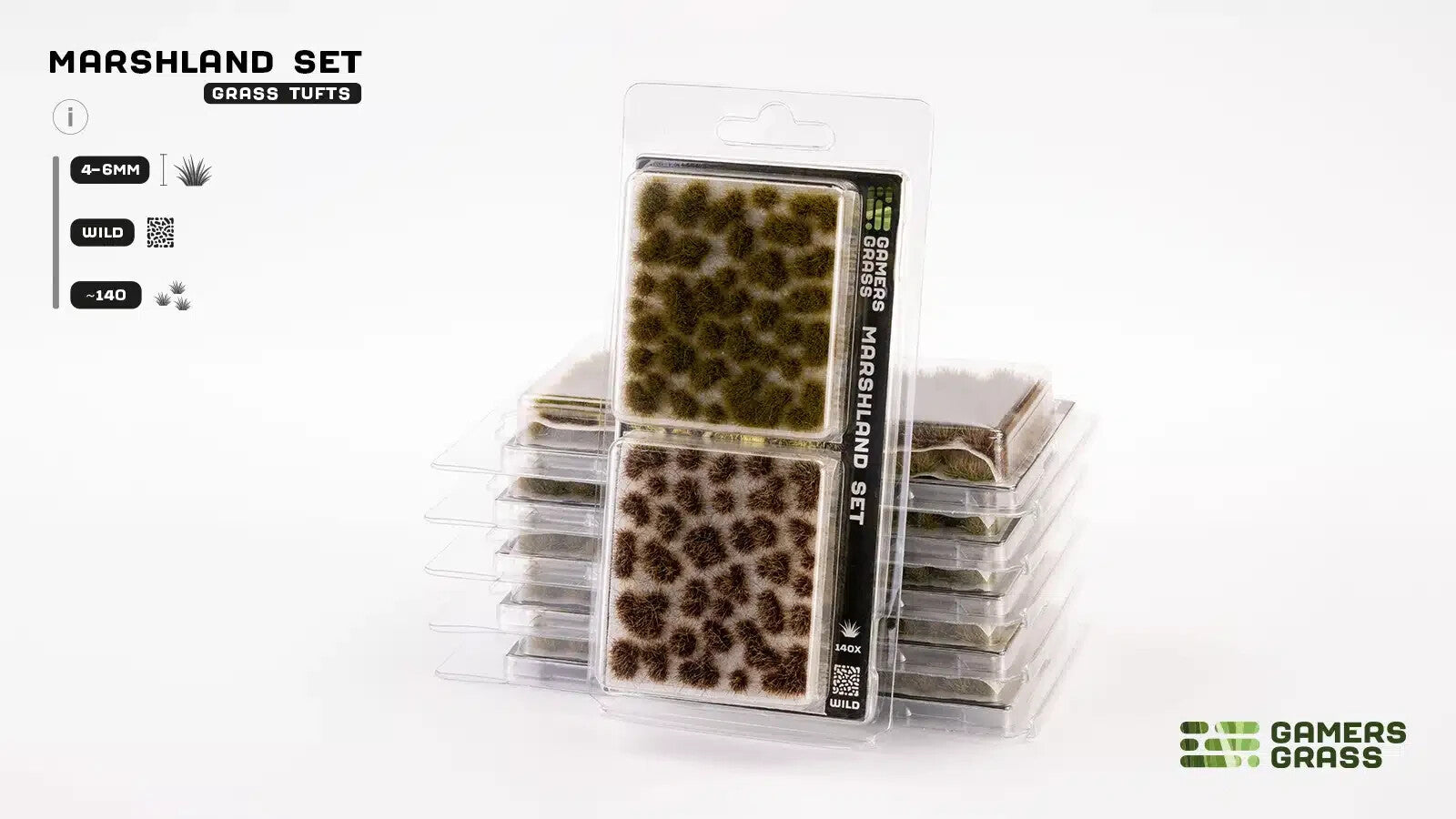 Gamers Grass Wild Marshland Tuft Set For Wargaming Bases (140) Per Pack GGSET-ML