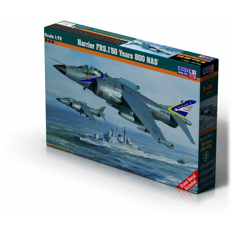 MisterCraft Hobby Kits 1:72 Scale (D-101) Harrier FRS.1 50 Years 800 NAS 041014