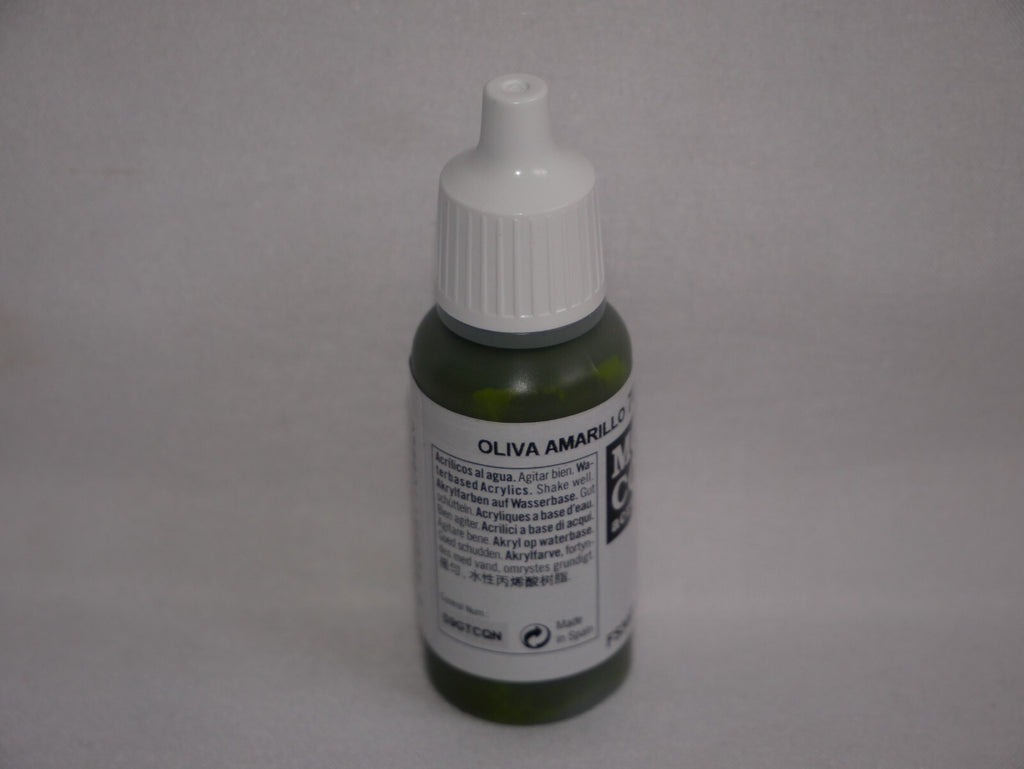 Vallejo Model Color Yellow Oliva Acrylic 17ml/0.57 fl oz Dropper Bottle - 70.892