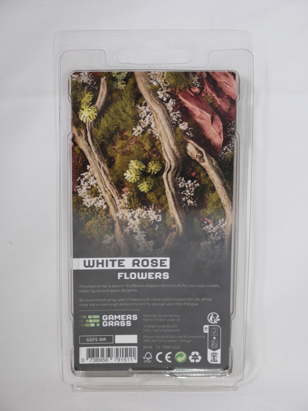 Gamers Grass White Rose Flowers Grass Tufts For Model Bases 75x Per Pack GGFS-WR