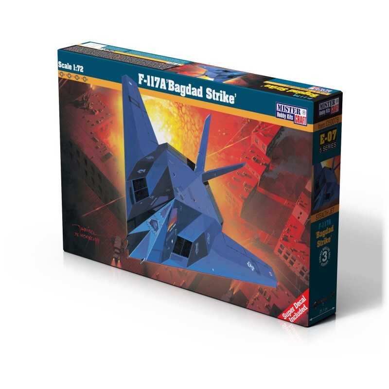 MisterCraft Hobby Kits 1:72 Scale (E-07) Lockheed F-117A Bagdad Strike - 050078