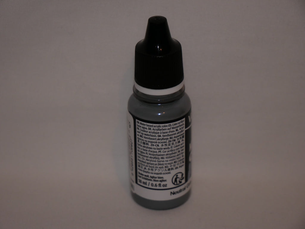 Vallejo Model Color Neutral Grey Acrylic 18ml/0.60 fl oz Dropper Bottle - 70.992