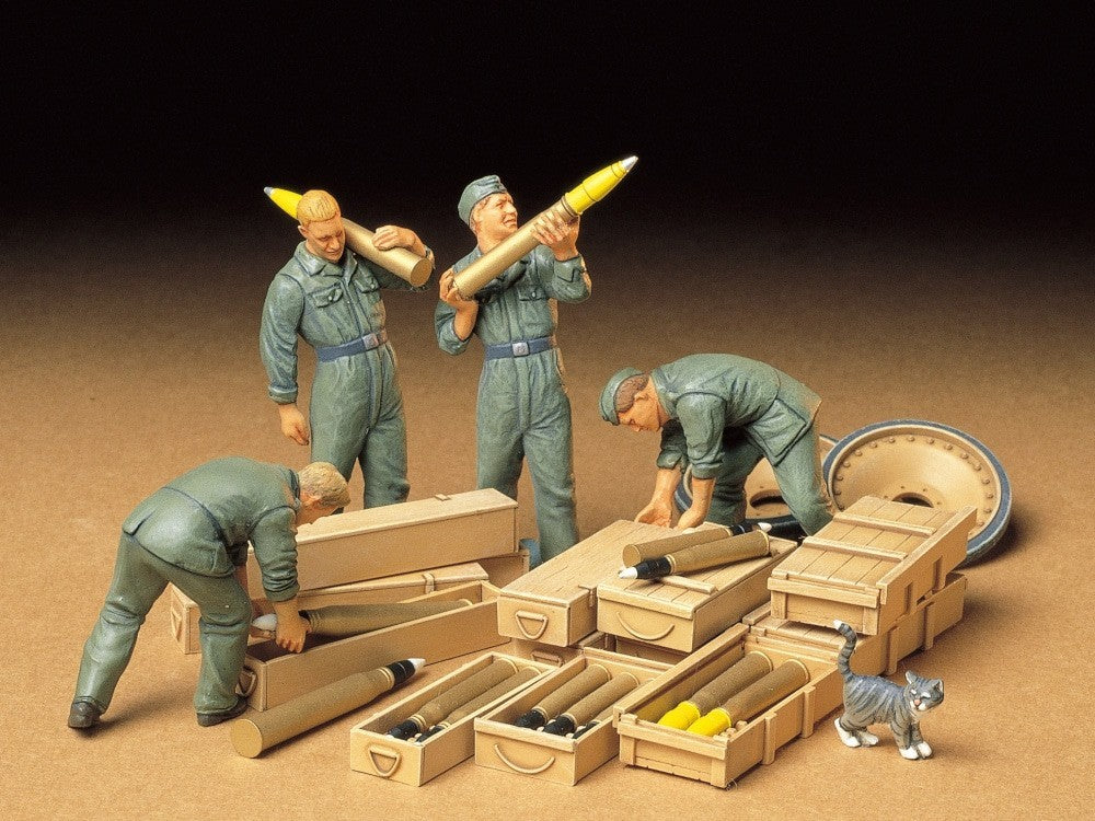 Tamiya Military Miniatures 1:35 Scale WWII German Tank Ammo Loading Crew - 35188