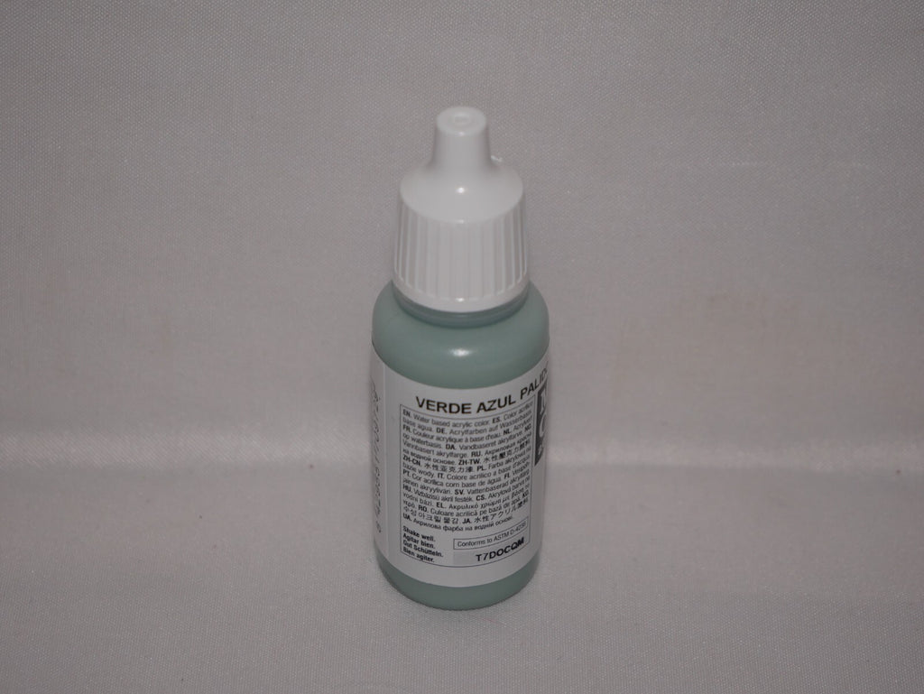 Vallejo Model Color Light Green Blue Acrylic 17ml/0.57 fl oz Dropper 70.972