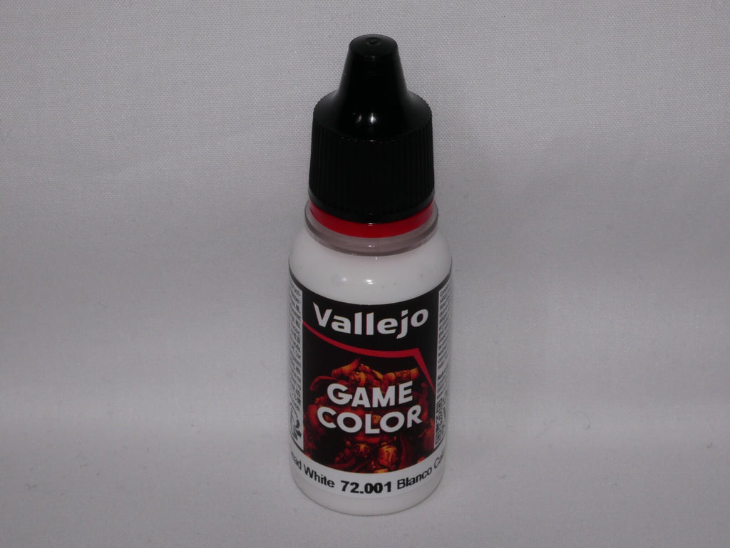 Vallejo Game Color Acrylic Range Dead White 18ml/0.6 fl oz Dropper Bottle 72.001