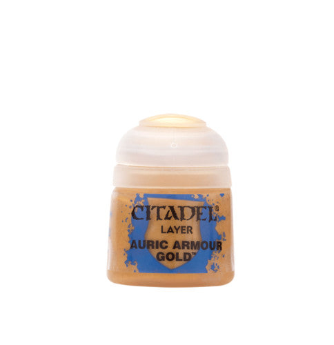Citadel Colour Layer Auric Armour Gold Metallic Acrylic (12ml) Paint Pot - 22-62