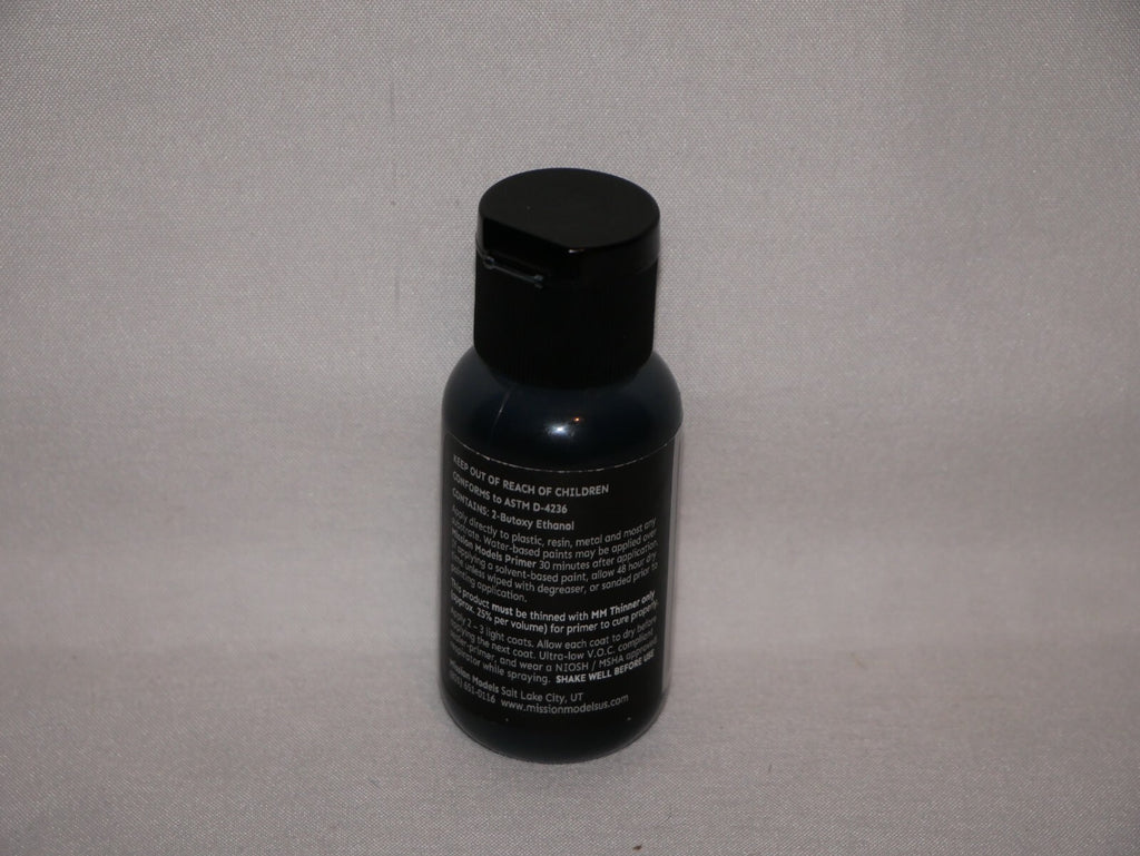 Mission Models Premium Hobby Paints Black Primer 30ml / 1 fl oz Bottle MMS - 001