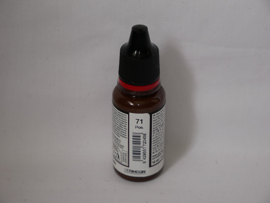 Vallejo Game Color Acrylics Charred Brown 18ml/0.6 fl oz Dropper Bottle - 72.045