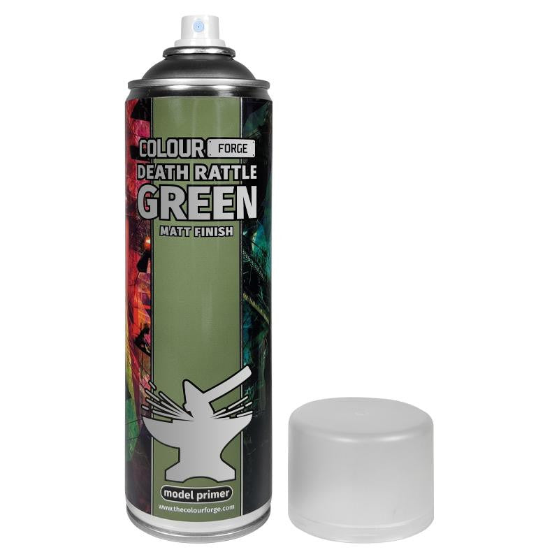 Colour Forge Death Rattle Green Matt Finish Model Primer 500ml Aerosol Spray Can