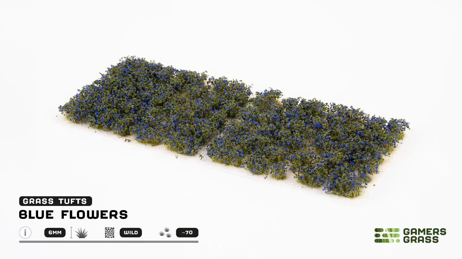 Gamers Grass Wild Blue Flowers Tufts For Wargaming Mini Bases 70 Per Pack GGF-BL