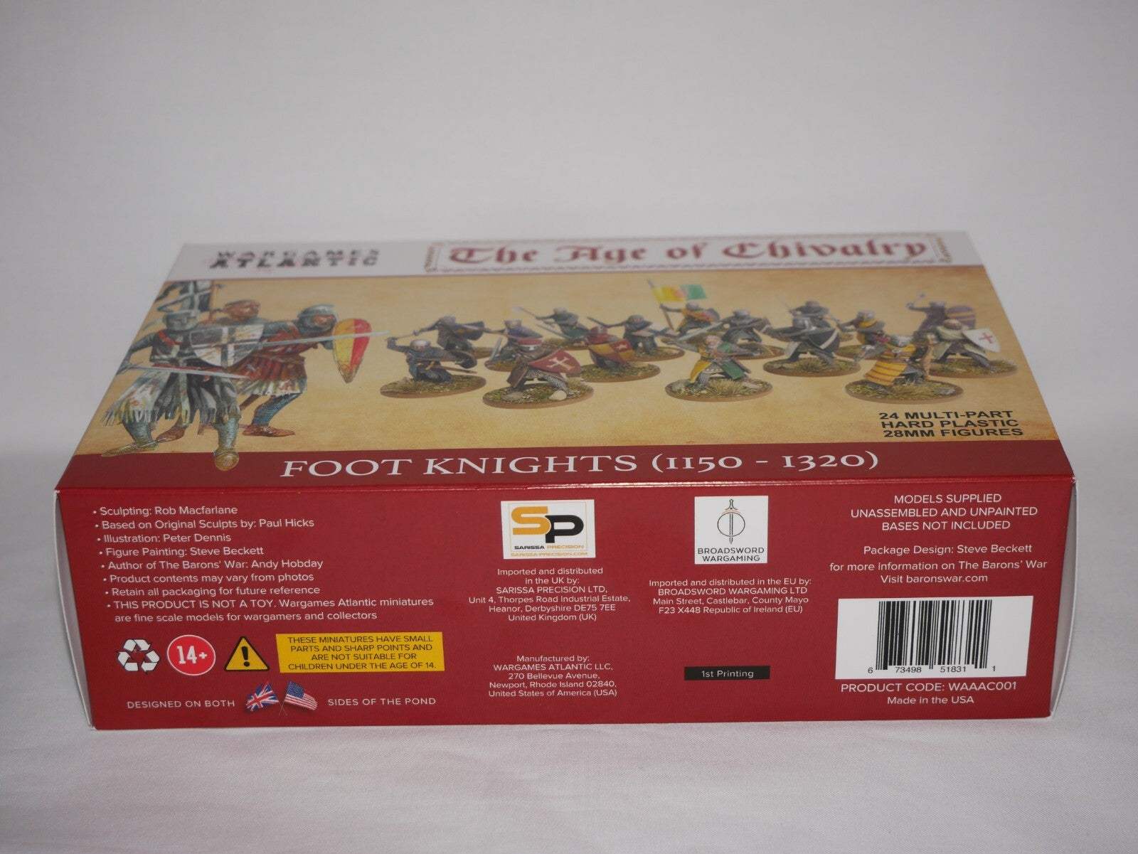Wargames Atlantic The Age of Chivalry 28mm Foot Knights (1150 - 1320) - WAAAC001