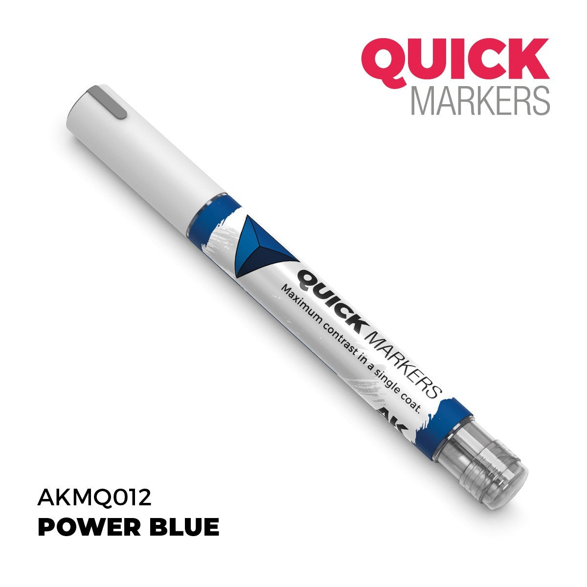 AK Interactive Acrylic Quick Gen Markers For Tabletop Games Power Blue - AKMQ012