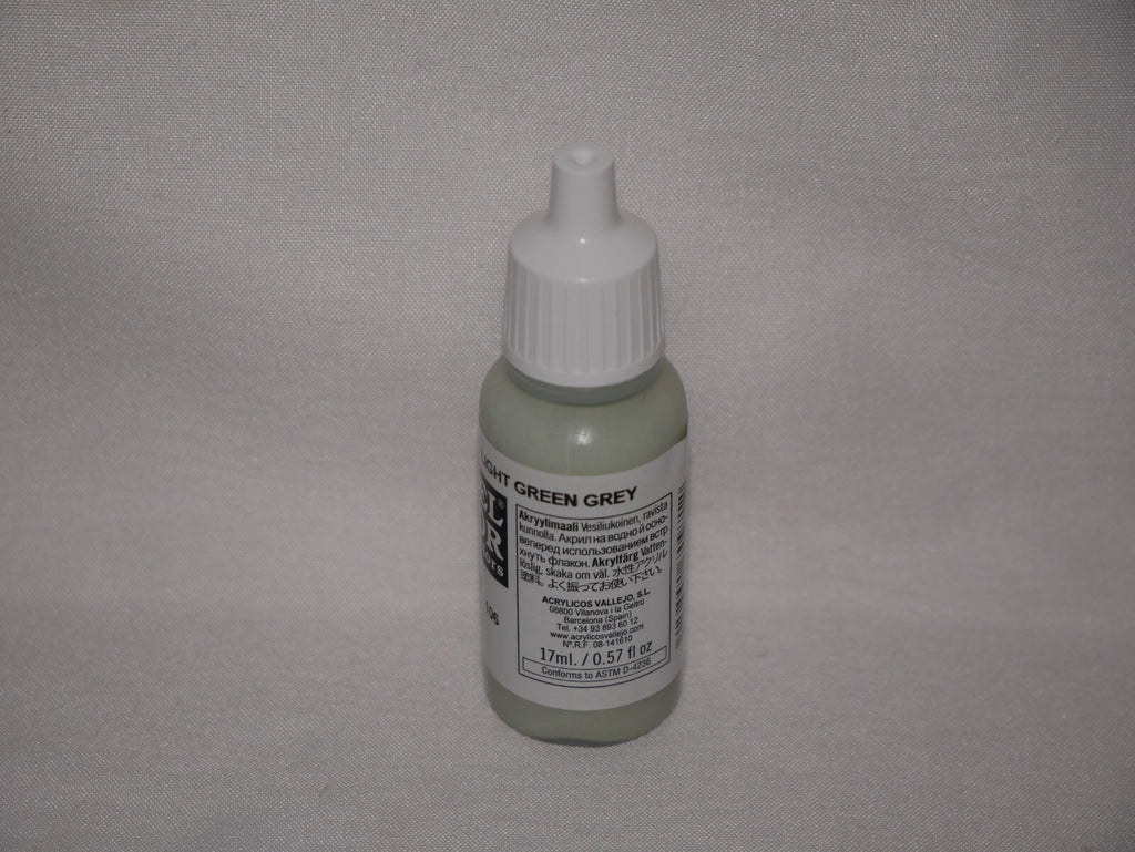 Vallejo Model Color Light Green Grey Acrylic 17ml Dropper Bottle - 70.971