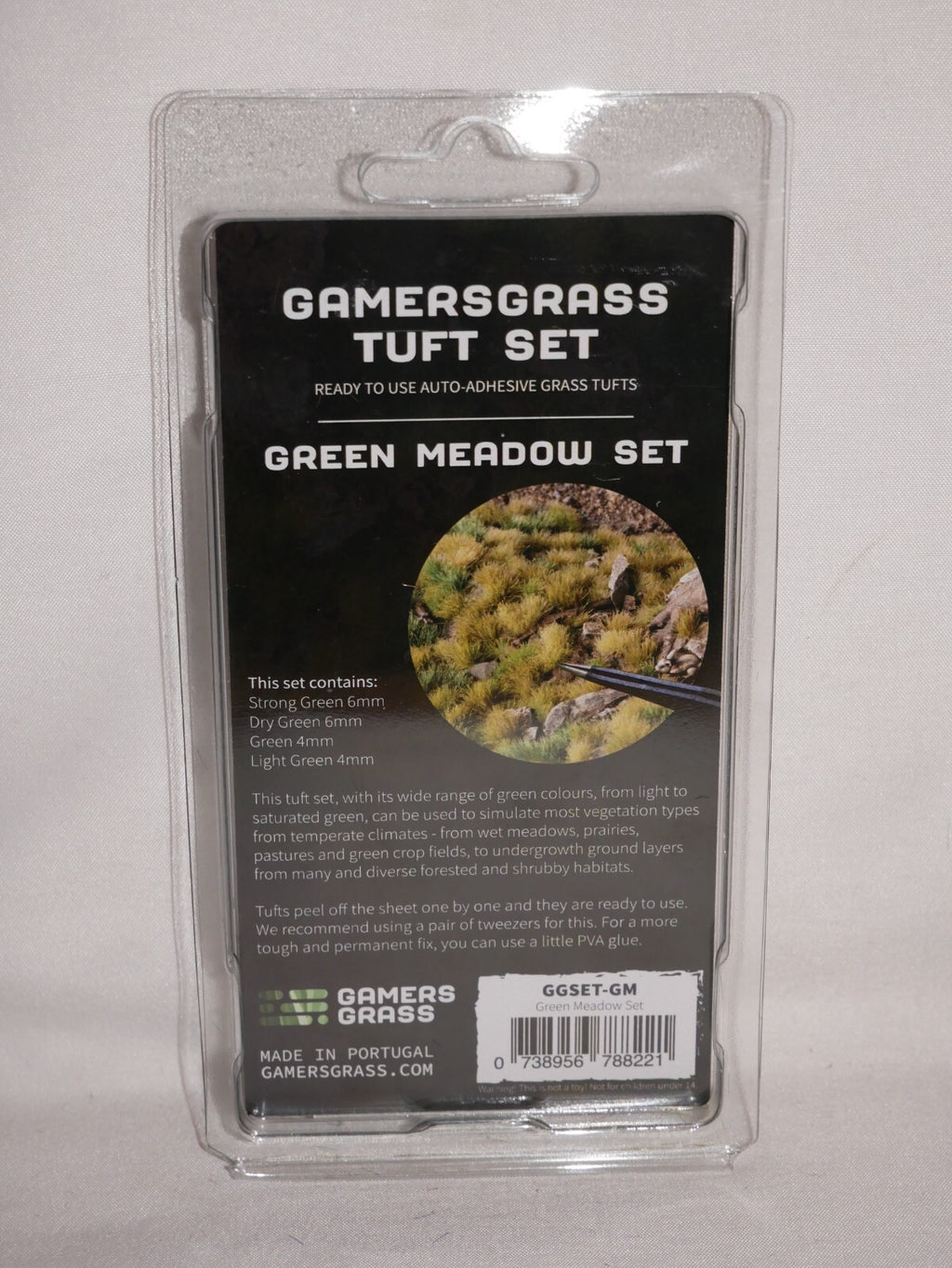 Gamers Grass Wild Green Meadow Tuft Set For Wargaming Bases (140) Per Pack - GGSET-GM