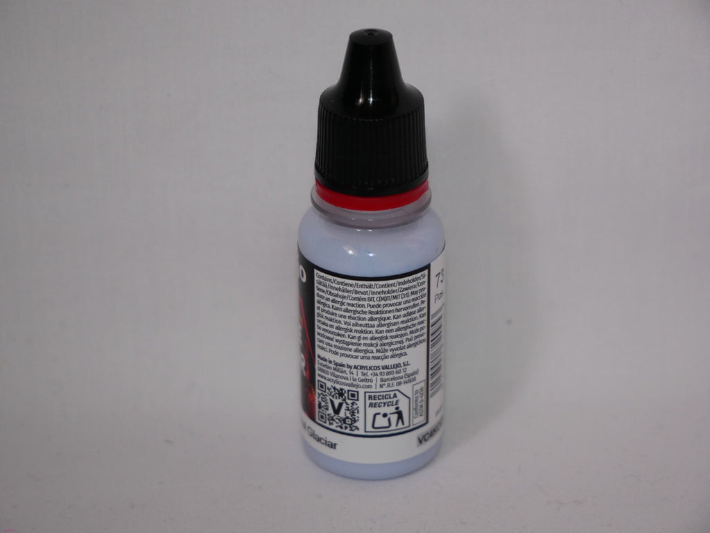 Vallejo Game Color Acrylics Glacier Blue 18ml/0.6 fl oz Dropper Bottle - 72.095