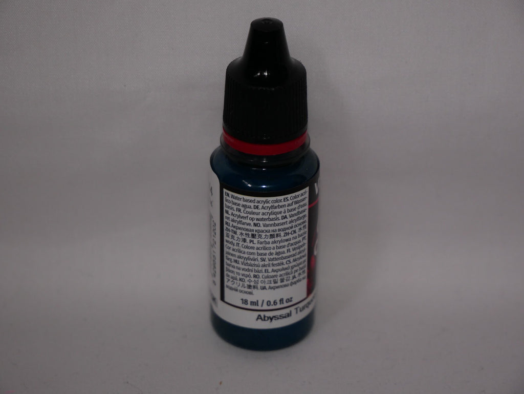 Vallejo Game Color Acrylic Abyssal Turquois 18ml/0.6 fl oz Dropper Bottle 72.120