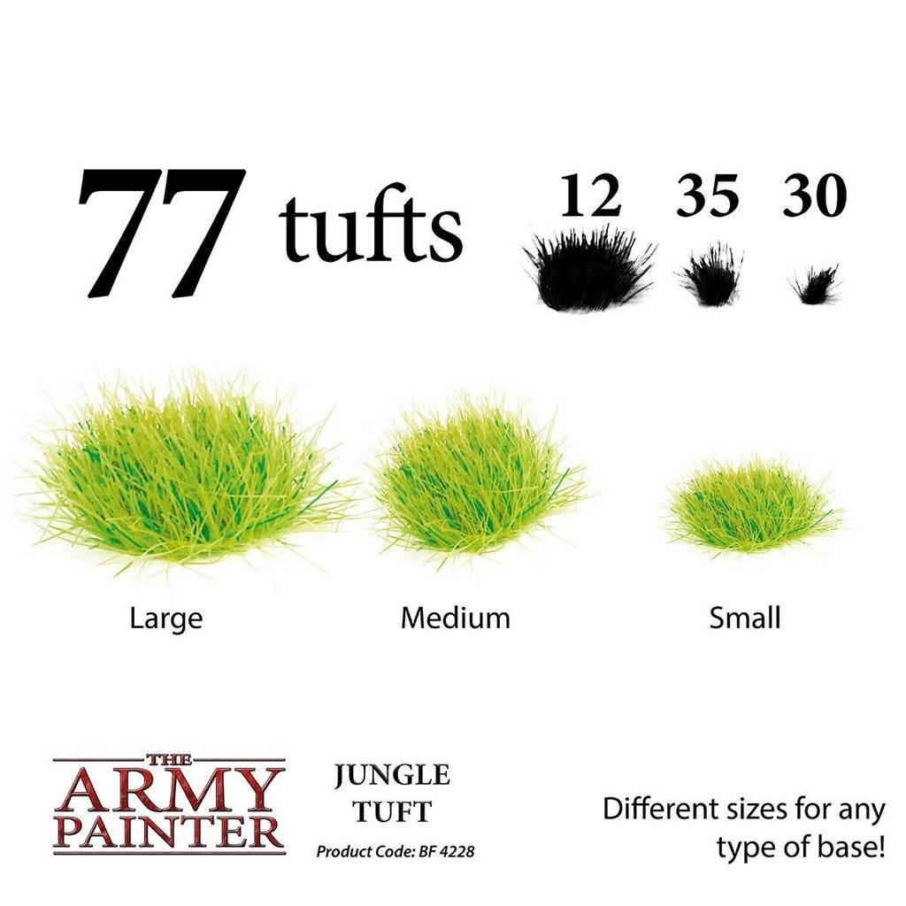 The Army Painter Battlefields Jungle Tufts For Wargaming (77) Per Pack BF4228