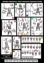 Victrix Medieval Warriors 28mm Scale Hard Plastic Medieval Foot Knights - VXM004