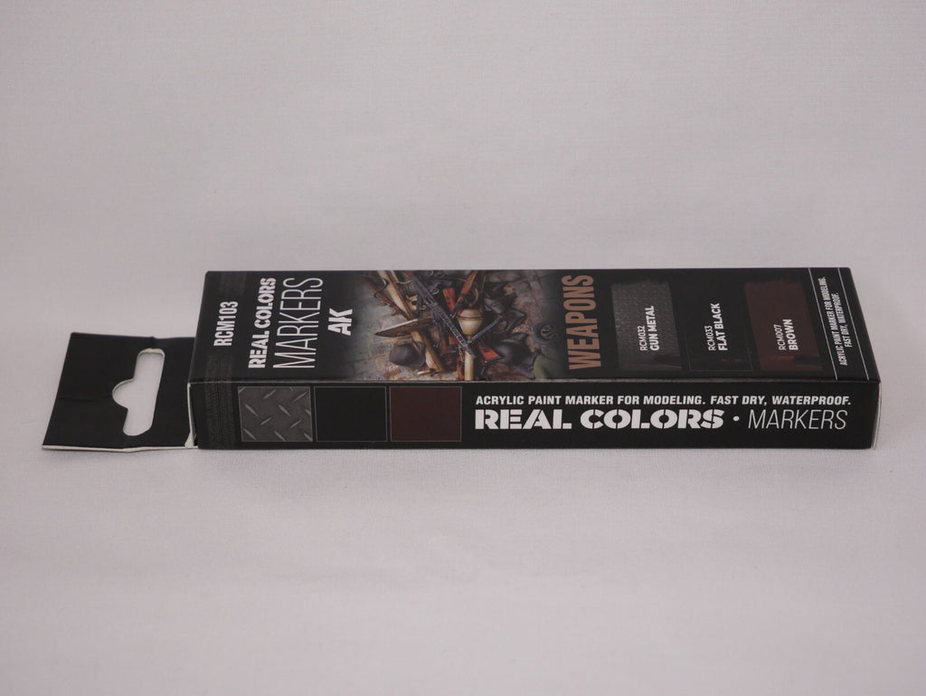 AK Interactive Real Colors Fast Dry Acrylic Markers Weapons (3 Piece) Set RCM103