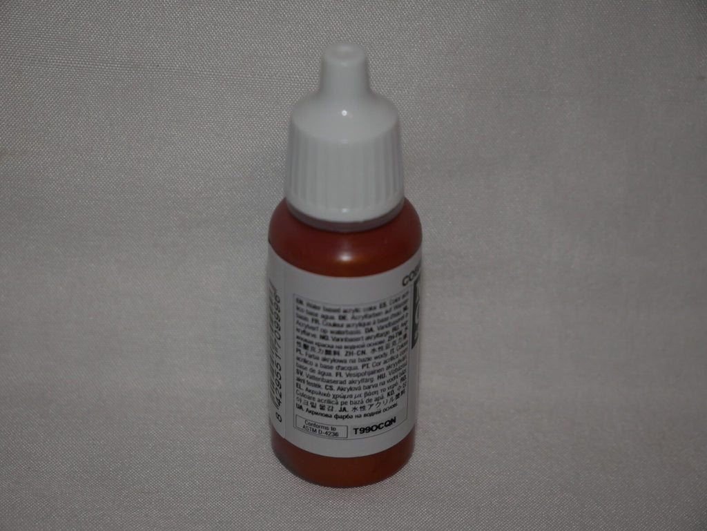 Vallejo Model Color Copper Metallic Acrylic 17ml/0.57 fl oz Dropper - 70.999
