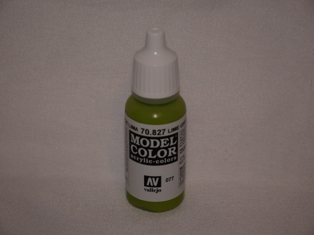 Vallejo Model Color Lime Green Acrylic 17ml /0.57 fl oz Dropper Bottle - 70.827