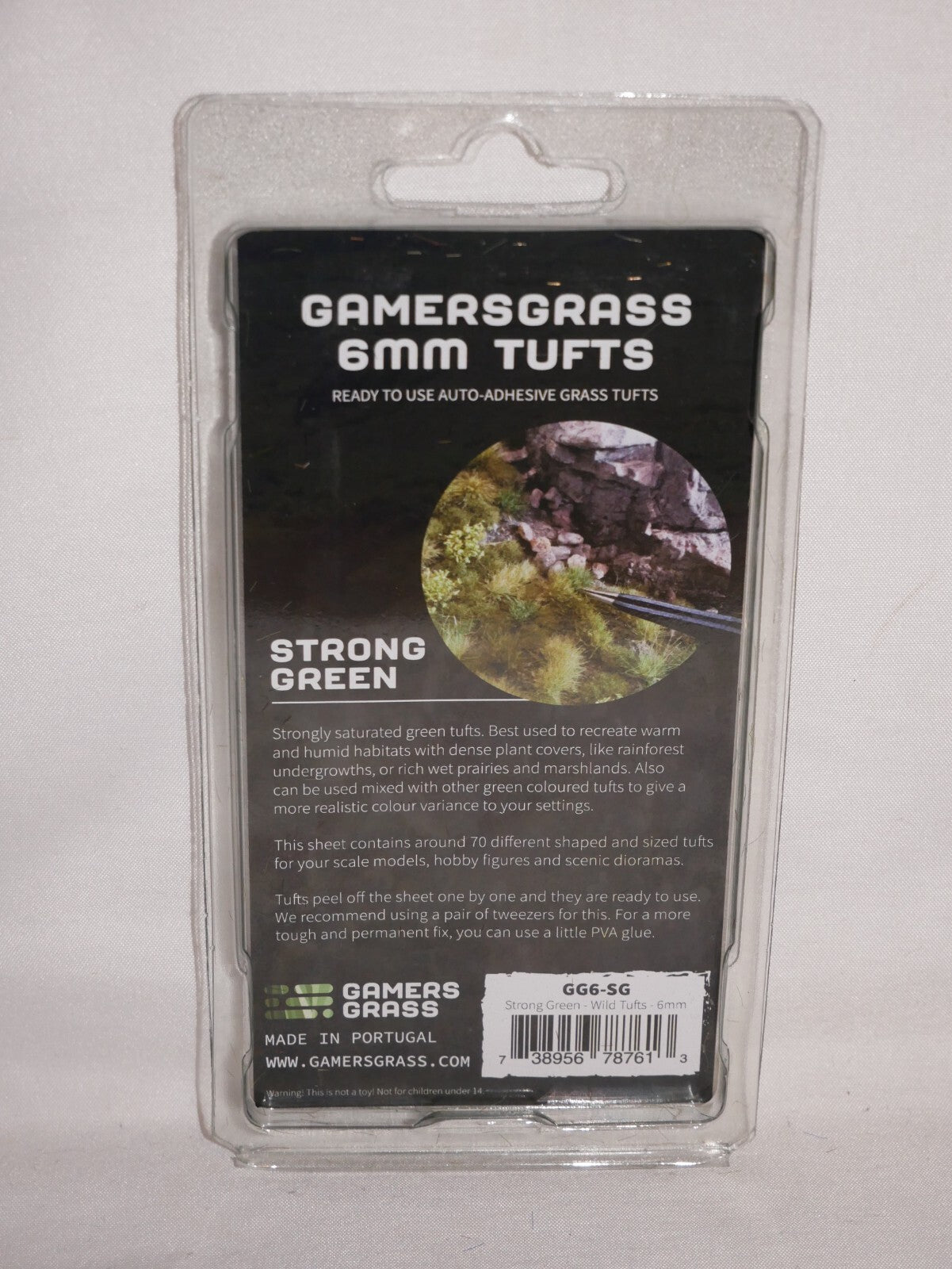 Gamers Grass Strong Green 6mm Tufts For Wargaming Mini Bases 70 Per Pack GG6-SG