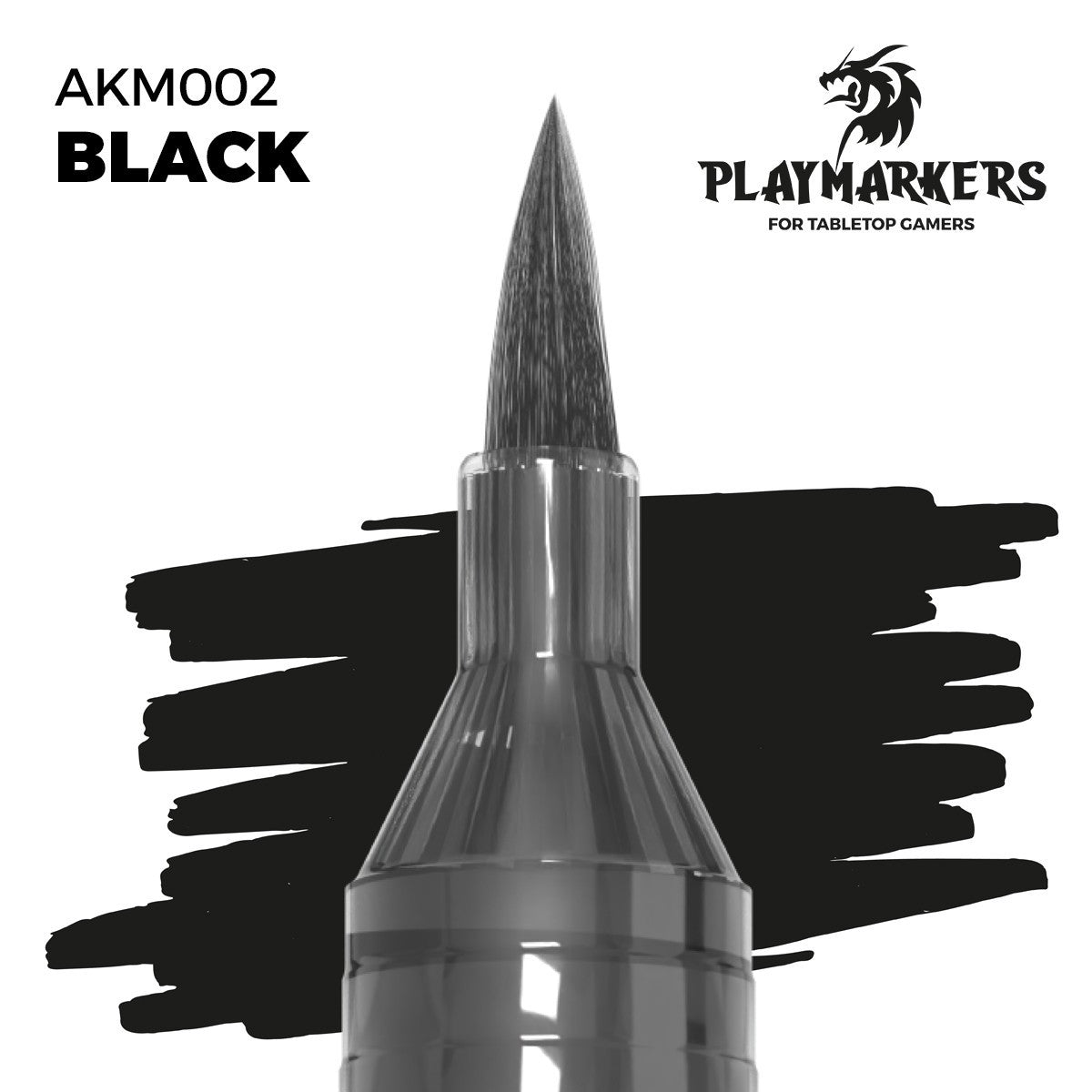 AK Interactive Acrylic Paint Playmarkers For Model Tabletop Games Black - AKM002