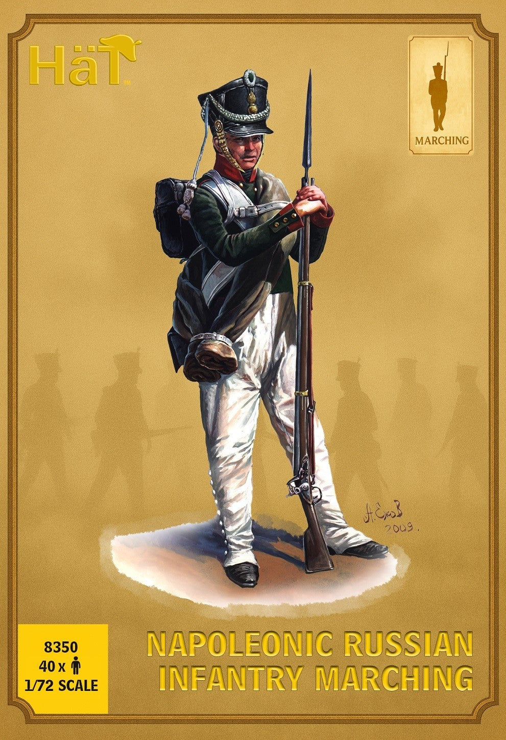 Hat Industrie 1:72 Scale Napoleonic Russian Infantry (Marching) Miniatures 8350