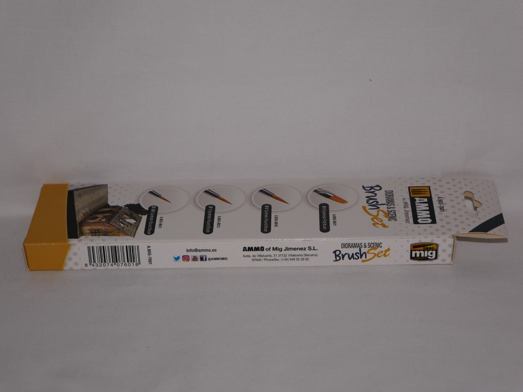 Ammo By Mig Jimenez (4 Piece) Dioramas & Scenic Synthetic Brush Set - A.MIG-7601