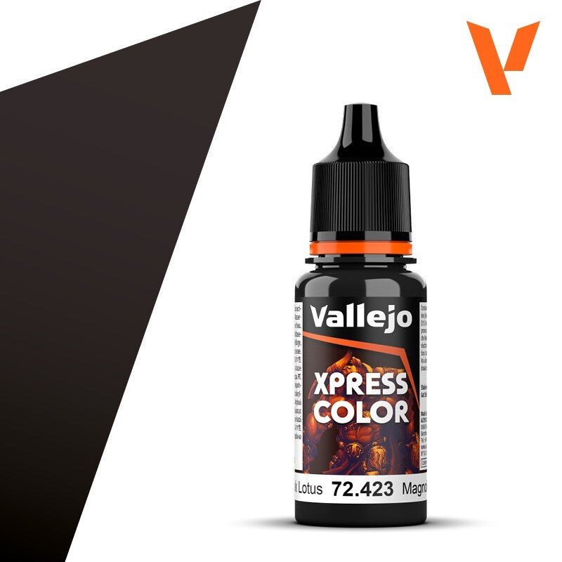 Vallejo Xpress Color Acrylics Black Lotus 18ml/0.6 fl oz Dropper Bottle - 72.423