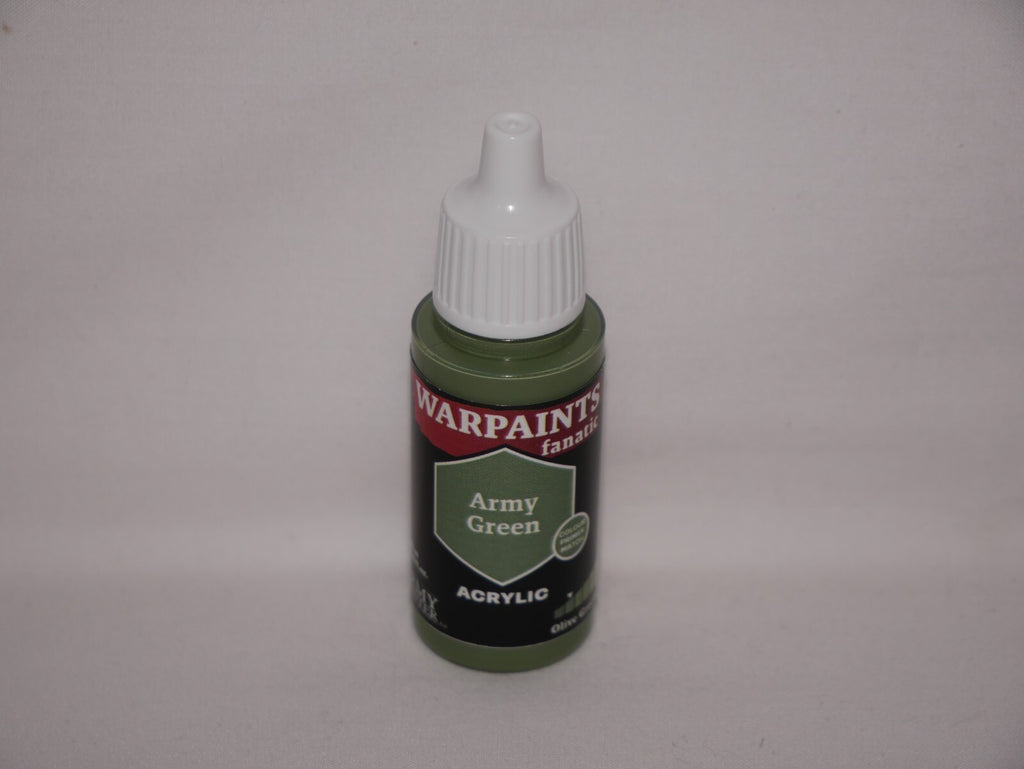The Army Painter Warpaints Fanatic Acrylic Army Green 18ml Dropper Bottle WP3068