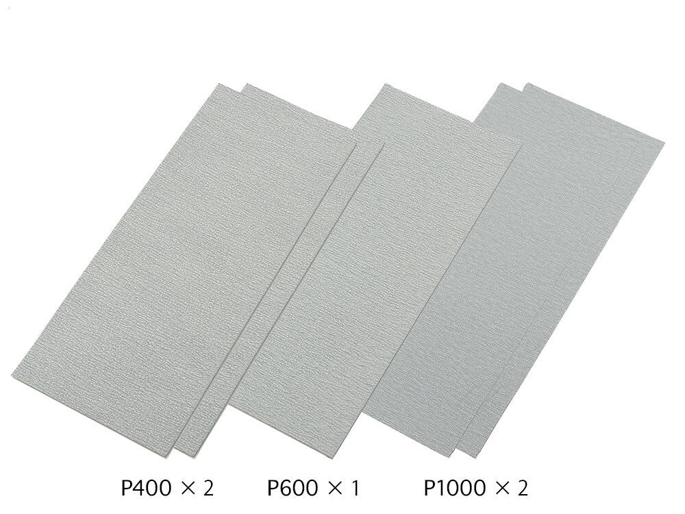 Tamiya Finishing Abrasives Wet & Dry 5pcs (Fine Set) Clog Resistant Type - 87010
