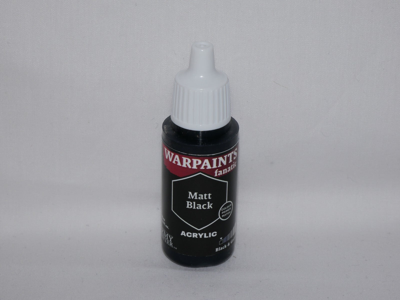 The Army Painter Warpaints Fanatic Acrylic Matt Black 18ml Dropper Bottle WP3001