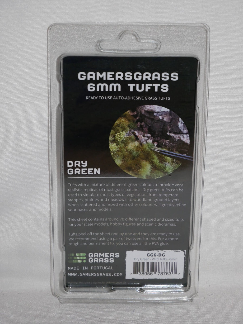 Gamers Grass Dry Green 6mm Tufts For Wargaming Mini Bases 70 Per Pack GG6-DG