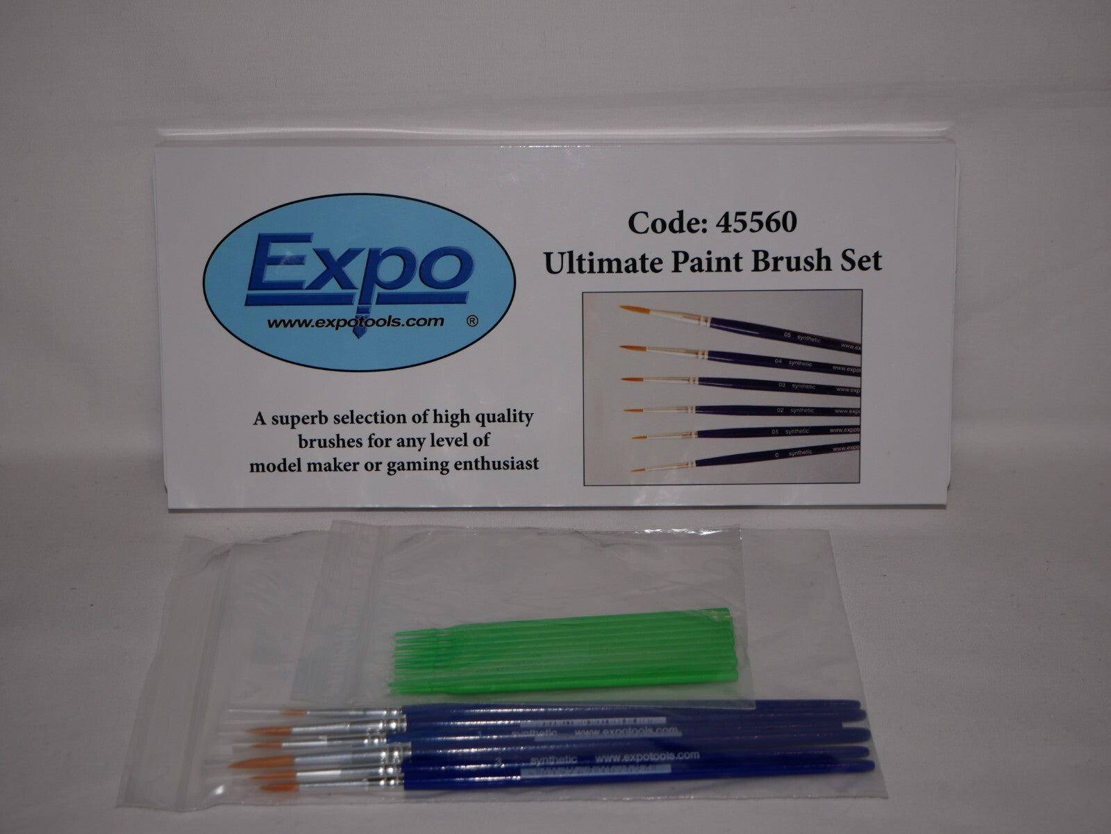 Expo Tools Model & Wargaming Ultimate Synthetic Haired Paint Brush Set - 45560