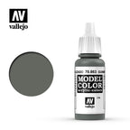 Vallejo Model Color Gunmetal Grey Metallic Acrylic 17ml Dropper Bottle - 70.863