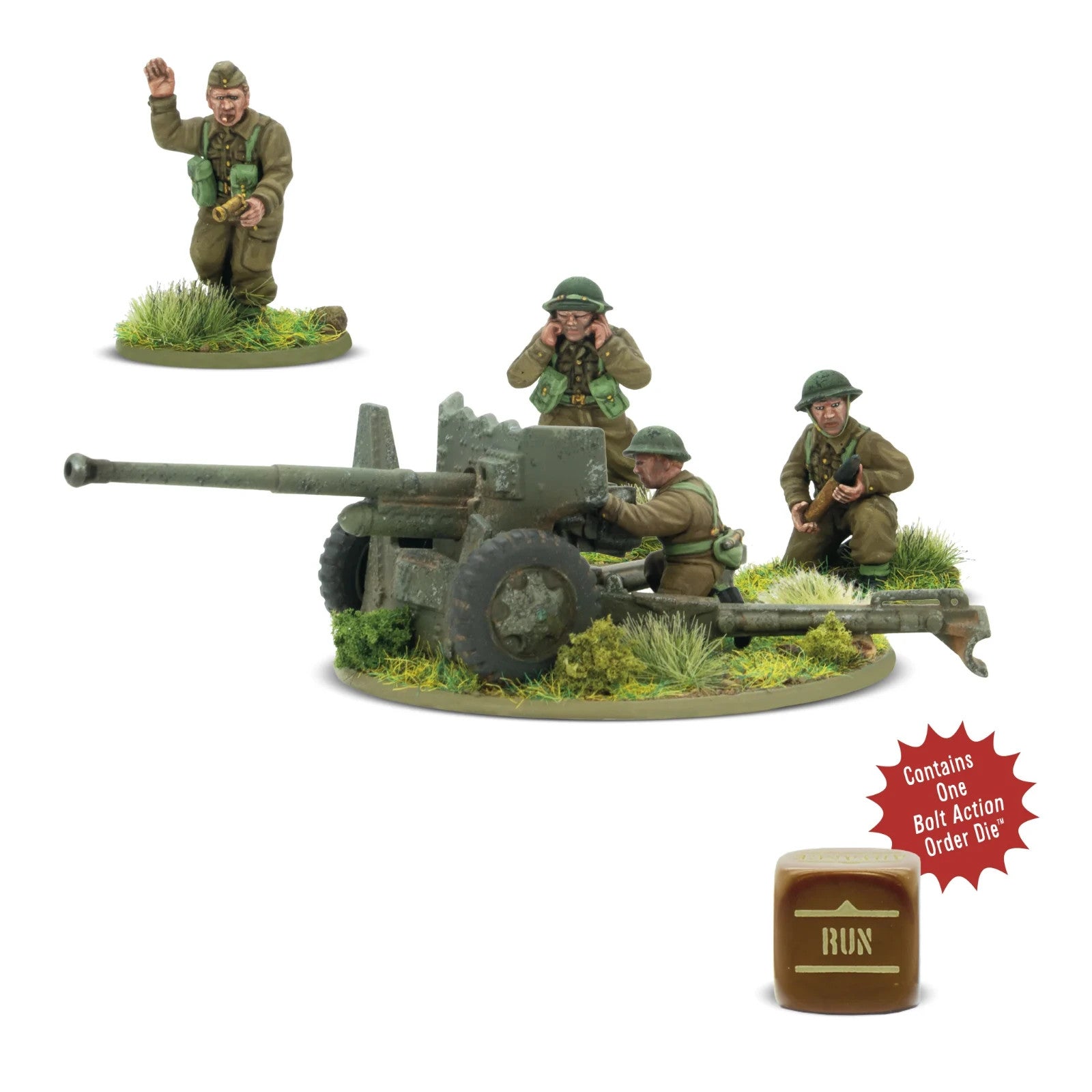Warlord Games Bolt Action 1:56 Scale British 6-Pounder Anti-Tank Gun - 402011028