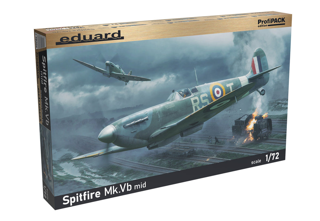 Eduard 1:72 Scale WWII Supermarine Spitfire Mk.Vb Mid ProfiPACK Edition - 70206