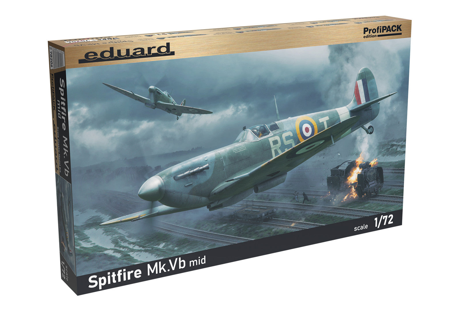 Eduard 1:72 Scale WWII Supermarine Spitfire Mk.Vb Mid ProfiPACK Edition - 70206