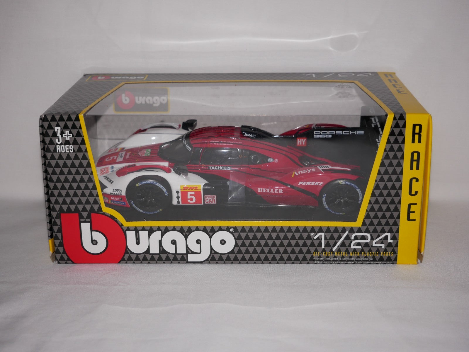 Burago 1:24 Scale Porsche 963 (No.5) Penske Motorsport WEC Hypercar - #18-28022