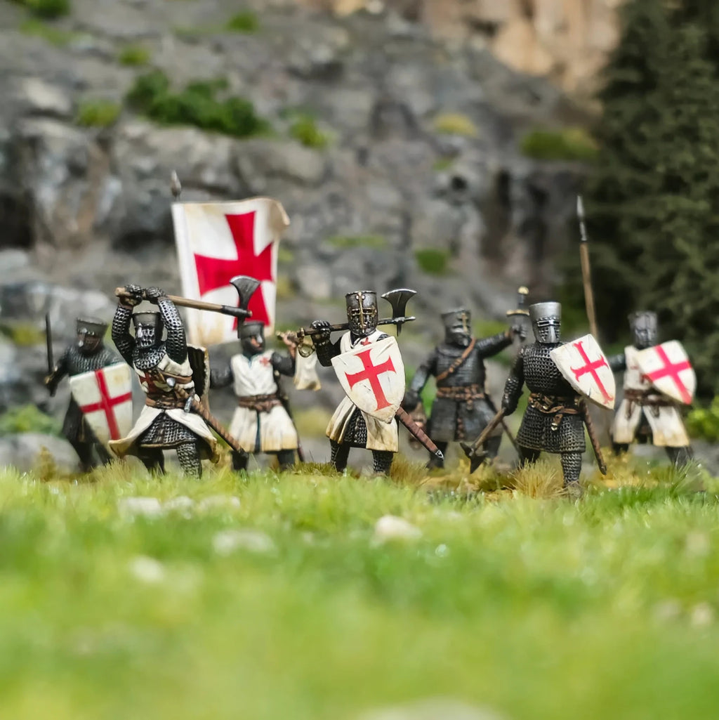 Victrix 28mm Scale Hard Plastic Medieval Warband (42) Miniatures Set - VXWB005