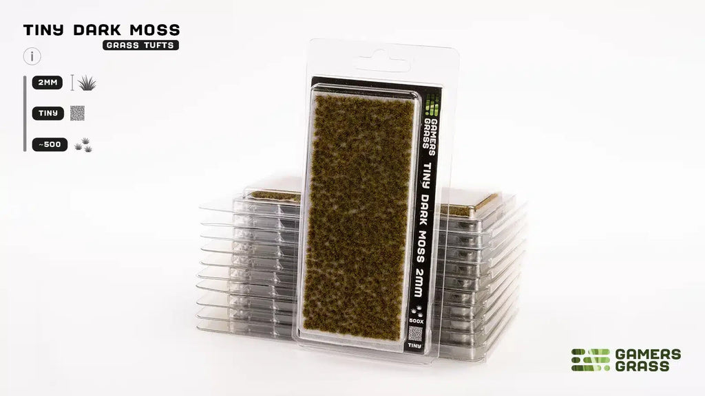 Gamers Grass Tiny Dark Moss 2mm Tufts For Wargaming Bases (500) Per Pack GGTT-DM