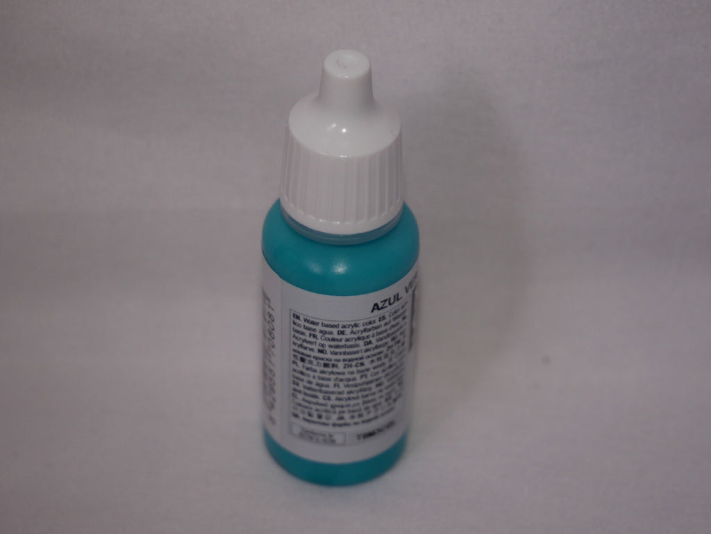 Vallejo Model Color Blue Green Acrylic 17ml/0.57 fl oz Dropper Bottle - 70.808