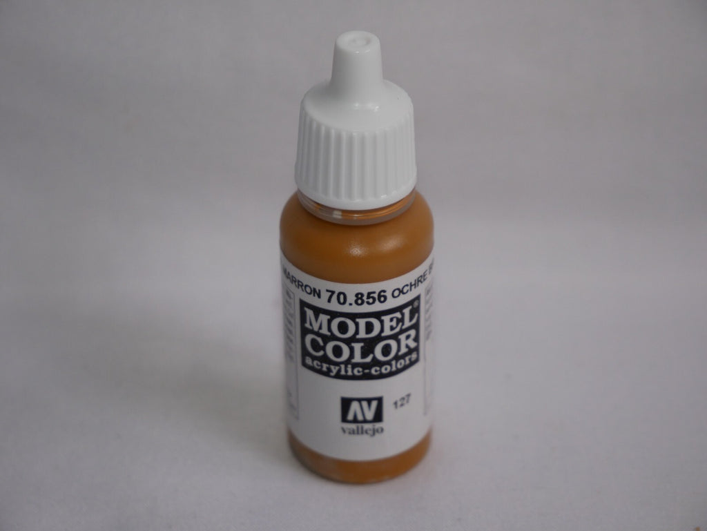 Vallejo Model Color Orchre Brown Acrylic 17ml/0.57 fl oz Dropper Bottle - 70.856